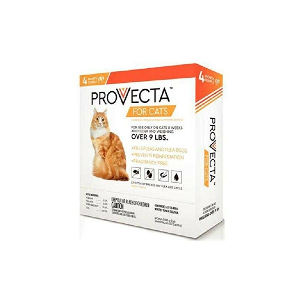 Provecta Flea Treatment For Cats Over 9lbs 4 Month Supply