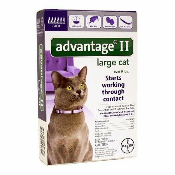 Advantage Ii Large Cat 6-pack Flea Lice Larvae Topical Treatment Bayer